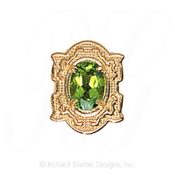 GS495 PD - 14 Karat Gold Peridot Slide 
